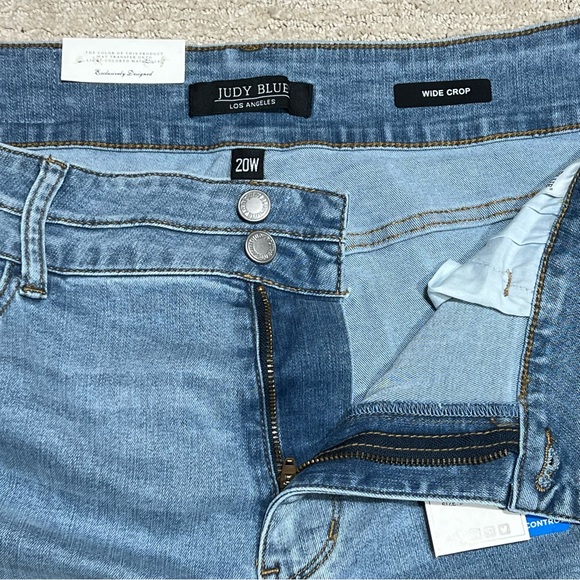 Judy Blue Jeans Womens 20W Wide Leg Crop Capri Stretch Style JB88616 New W/flaw - Picture 7 of 13